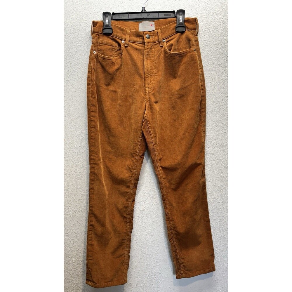 Everlane Tan Brown Baby Cord Cheeky Corduroy High Waist Straight Leg Pants Sz 29